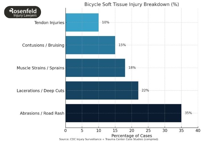 Legal support for soft tissue damage caused by bicycle accidents in Chicago.