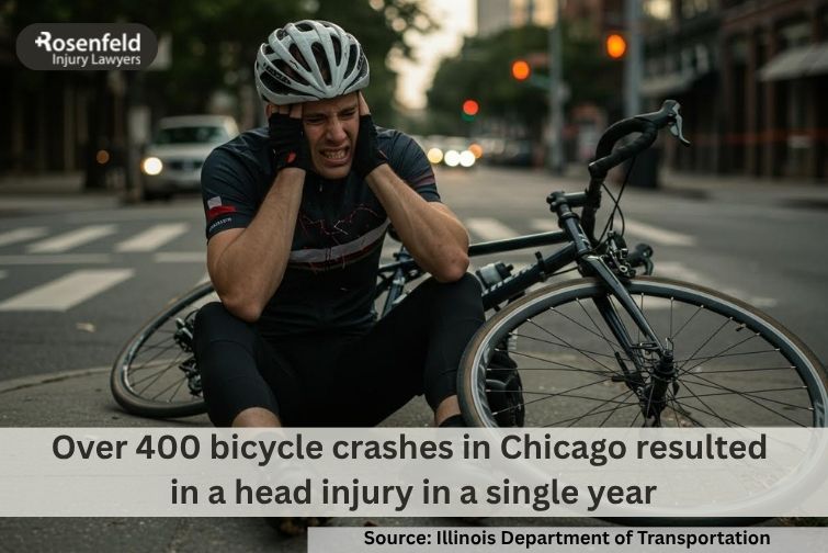 How wearing a bicycle helmet reduces the risk of head injuries in accidents.