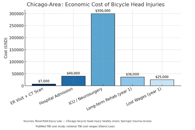 Legal assistance for cyclists suffering from head injuries after an accident.