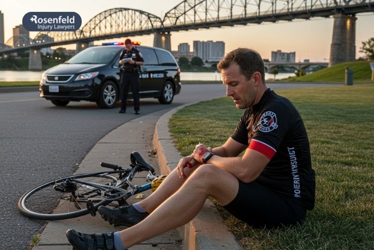 Injured cyclist consulting a Peoria bicycle accident lawyer