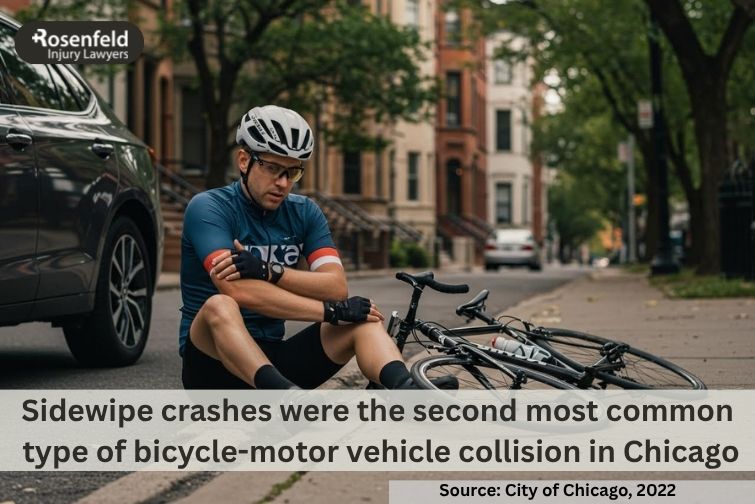 Lawyer assisting Chicago cyclists injured in sideswipe bike crashes.