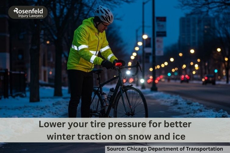 Chicago lawyer shares essential winter bicycling tips for safe riding.